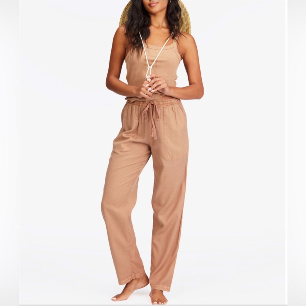 BILLABONG Brown / Putty Beachy Keen High Waist Woven Pant Size Various